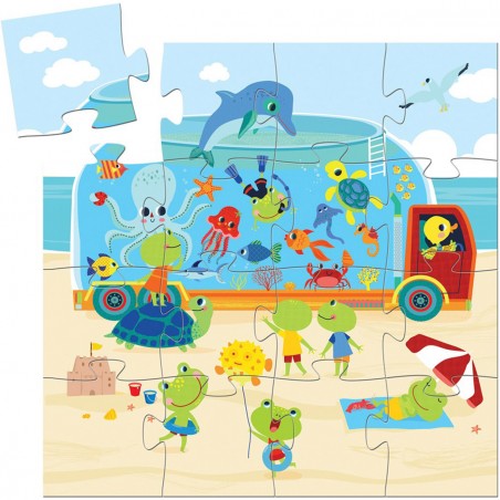 Puzzle Silhouette - L'Aquarium - Jeux classiques - Djeco