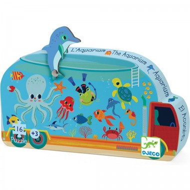 Puzzle Silhouette - L'Aquarium - Jeux classiques - Djeco