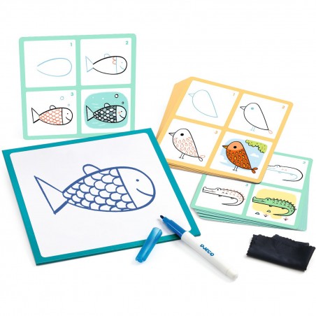 Apprendre à dessiner - Step by Step Lama & Co - Eduludo - Djeco