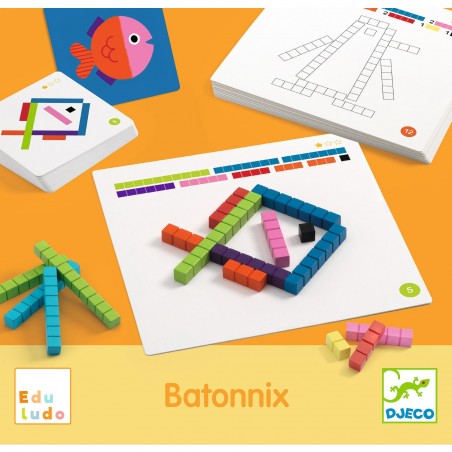 Batonnix - Apprendre à compter batons et unité - Eduludo - Djeco