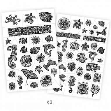 Tatouages enfant Polynésie - Djeco