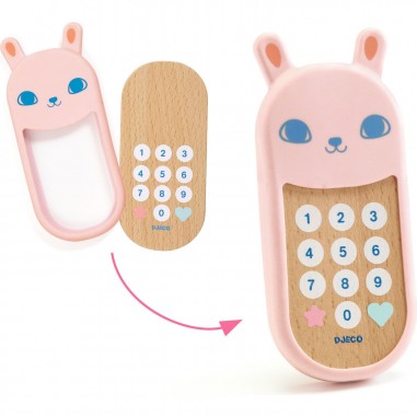 Sac à main Chat bébé - Montre Téléphone - Jeu d'imitation - Djeco