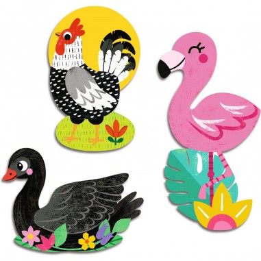62 Gommettes et Stickers Oiseaux - Djeco