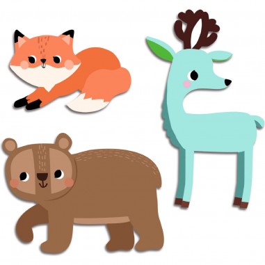 62 Gommettes et Stickers Animaux de la forêt - Djeco