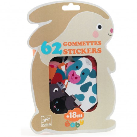 62 Gommettes et Stickers Animaux de la ferme - Djeco
