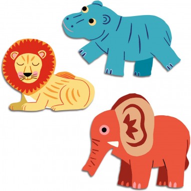 62 Gommettes et Stickers Animaux de la savane - Djeco
