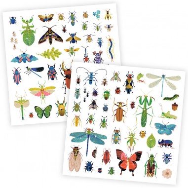 Coffret stickers Microcosmos - Papillons, Insectes - Djeco