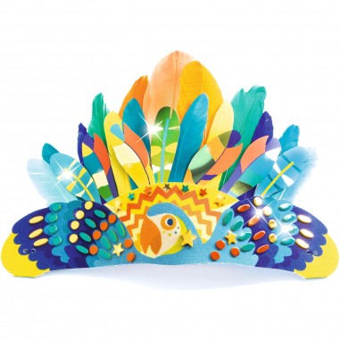 Rio - Kit créatif coiffe tropicale avec plumes - Djeco