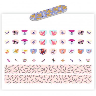 Stickers pour ongles Plumes - Nails Stickers - Djeco