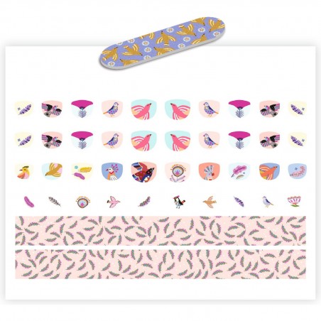 Stickers pour ongles Plumes - Nails Stickers - Djeco