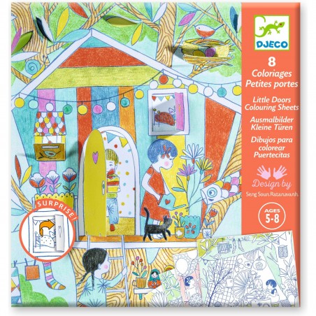 Coffret coloriages Les cabanes de Nina - Djeco