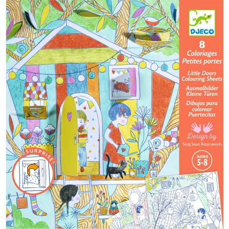 Coffret coloriages Les cabanes de Nina - Djeco