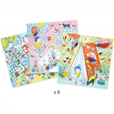 Coffret coloriages Les cabanes de Nina - Djeco