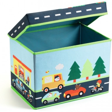 Coffre à jouets rangement - Circuit - Djeco