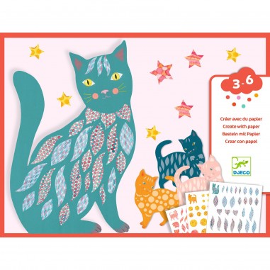 Origamis enfant Les jolis chats d’Elodie - Djeco