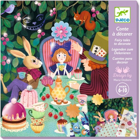 Djeco Coffret contes à décorer Alice au Pays des merveilles