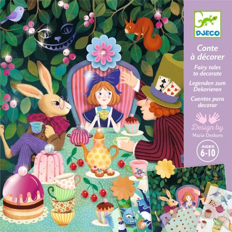 Djeco Coffret contes à décorer Alice au Pays des merveilles