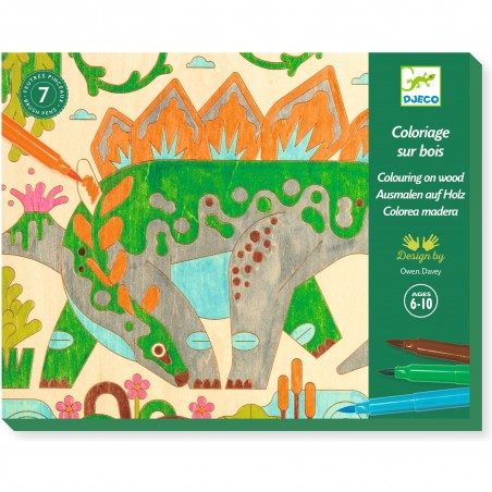 Coffret dessin et coloriage Dino world - Djeco