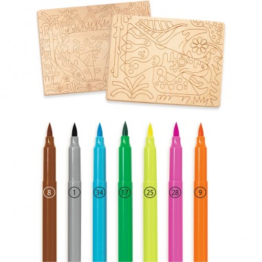 Coffret dessin et coloriage Dino world - Djeco