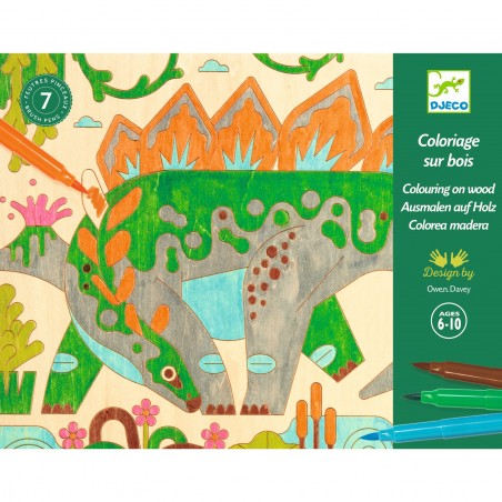 Coffret dessin et coloriage Dino world - Djeco