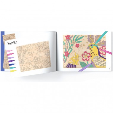 Coffret dessin et coloriage Sweet girls - Djeco