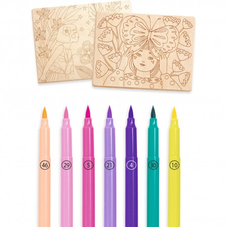 Coffret dessin et coloriage Sweet girls - Djeco