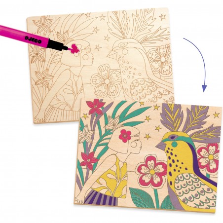 Coffret dessin et coloriage Sweet girls - Djeco