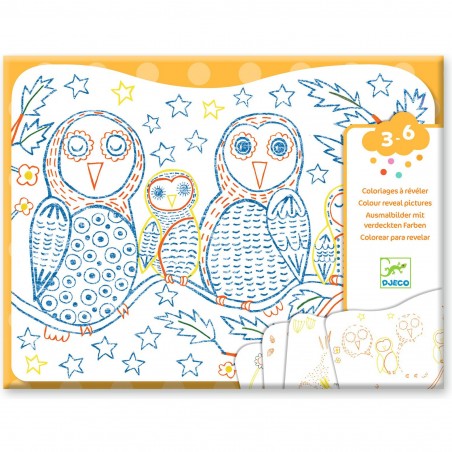 Coloriages Familles des sous-bois - Djeco