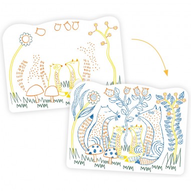 Coloriages Familles des sous-bois - Djeco