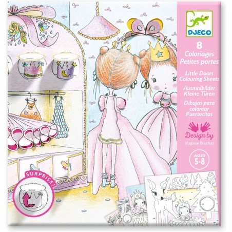 Coffret coloriages Les petites portes de Pupi - Djeco