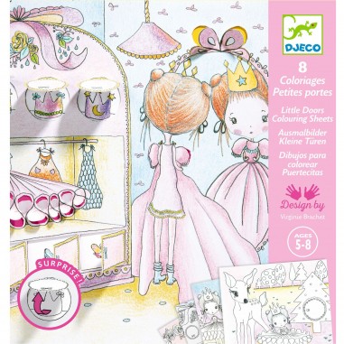 Coffret coloriages Les petites portes de Pupi - Djeco