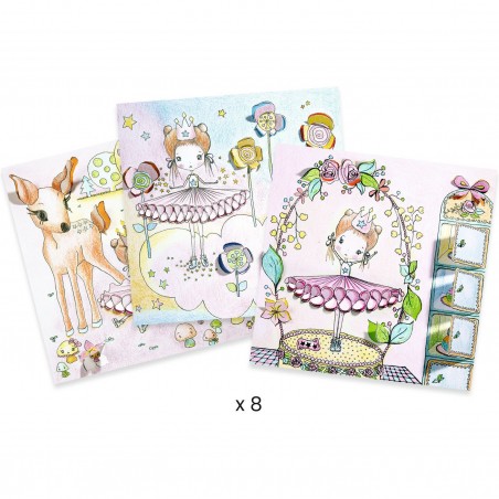 Coffret coloriages Les petites portes de Pupi - Djeco