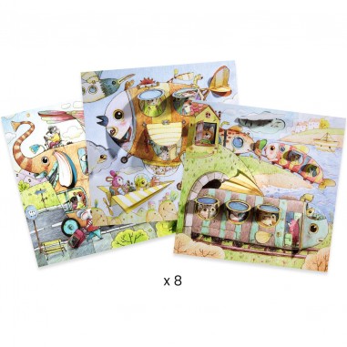 Coffret coloriages Le voyage de Malo - Djeco