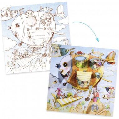 Coffret coloriages Le voyage de Malo - Djeco