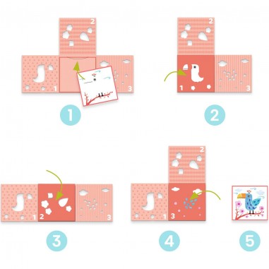 Coloriages 3 pochoirs pour une image - Djeco