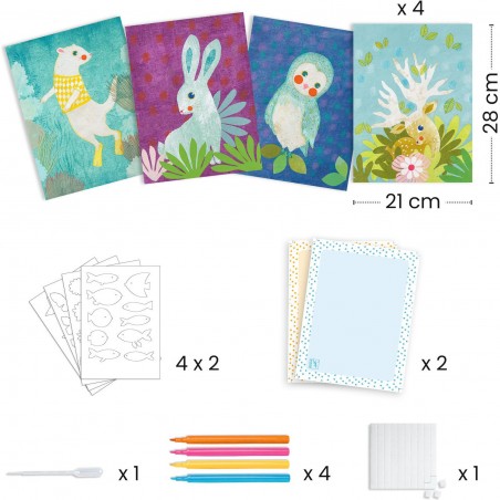 Coloriages Avec du buvard - Les petits - Djeco