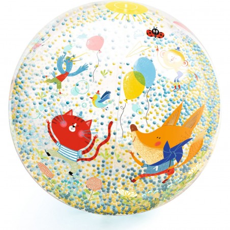 Grand Ballon gonflable Bubbles ball Ø35 cm - Djeco
