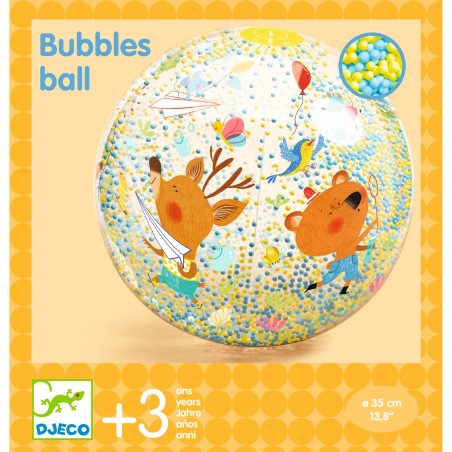 Grand Ballon gonflable Bubbles ball Ø35 cm - Djeco