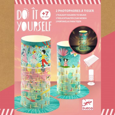 2 photophores en papier à créer - Danse des lucioles - Djeco