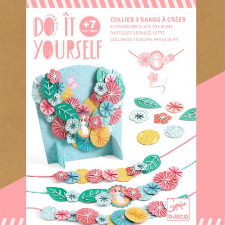 Kit créatif collier multirang brodé - Flora - Djeco