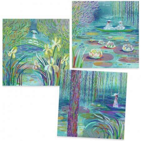 Peinture impressionniste - Sur l’étang aux Nymphéas - Inspired By Djeco