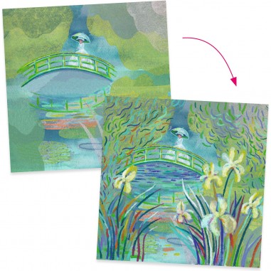 Peinture impressionniste - Sur l’étang aux Nymphéas - Inspired By Djeco