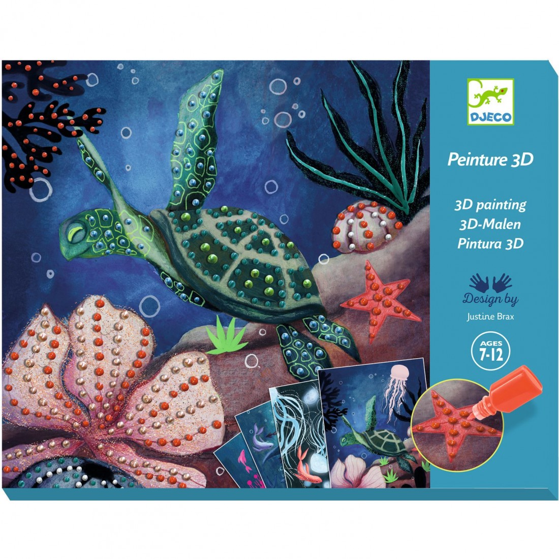 Djeco Palette De Peinture Pour Enfants - 4 Scènes à Peindre Avec Palette Imprimée - Activité Sans Désordre 3-6 Ans