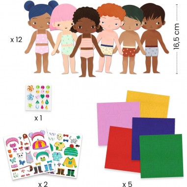 Personnages Fille et Garçon à habiller - S’habiller de douceur - Djeco