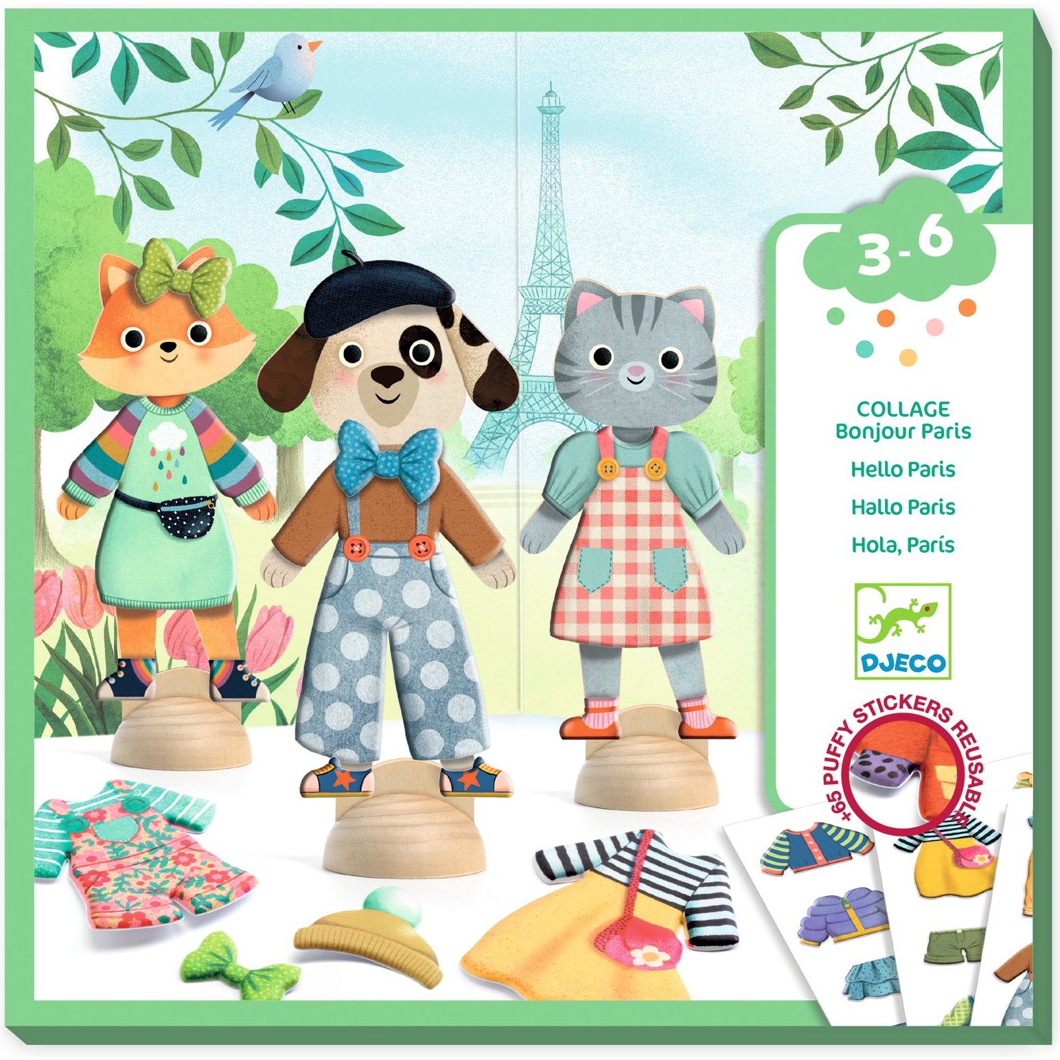 Coffret Collages Bonjour Paris Djeco