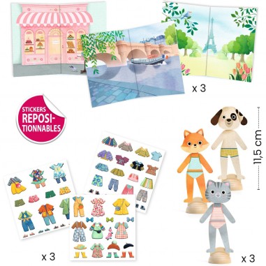 Coffret Collages Bonjour Paris - Djeco