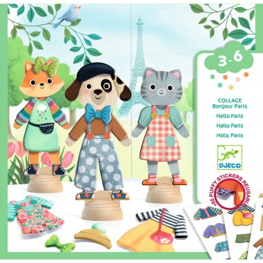 Coffret Collages Bonjour Paris - Djeco