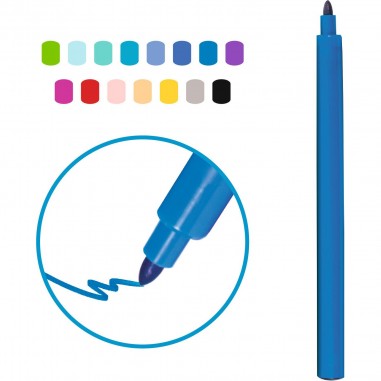 15 feutres à pointe fine - Couleurs douces - Pacifique - Djeco