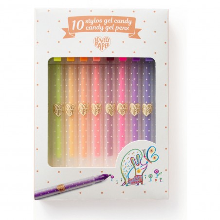 10 stylos gel candy - Ecrire et dessiner - Djeco