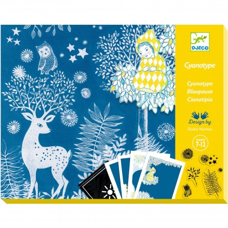 Coffret Cyanotype Au clair de la lune - Papier photosensible - Djeco